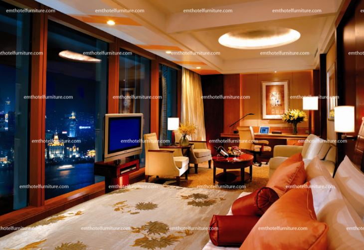 Pudong Shangri-La Hotel Bedroom Furniture, Contract Furniture Manufacturer