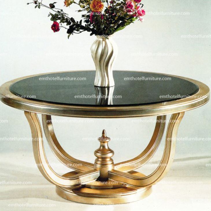 China New Hotel Wood Lobby Furniture Flower Table Decro Lobby Furniture For Sale