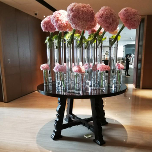 Modern concise hotel public wooden console table flower desk