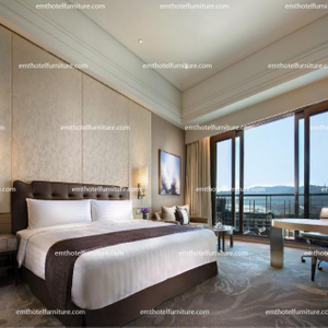 Hospitality Design King Furniture Solid Wood Bedroom Hotel Use