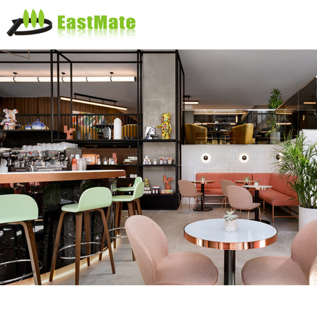 Luxury Modern Customized Hotel Apartment Cafe Restaurant Furniture Set Marble Table Leisure Chair Set