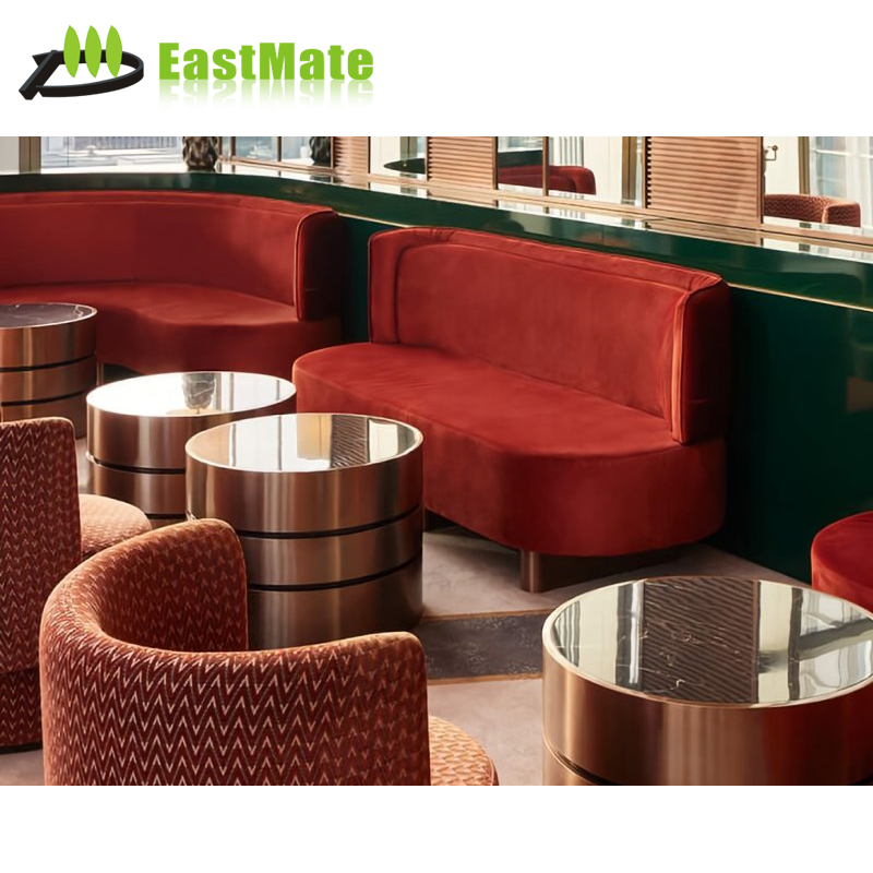 Hotel Restaurant Furniture Manufacturer Upholstery Covered Teak Wood Dining Table and Chair For 3 4 5 Star Hotel